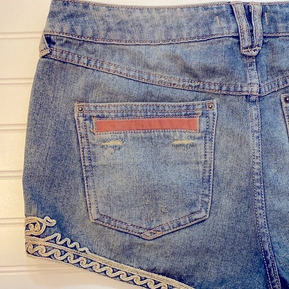 Free People Shorts Majestic Embellished Jean Size 29 Denim - Picture 6 of 9